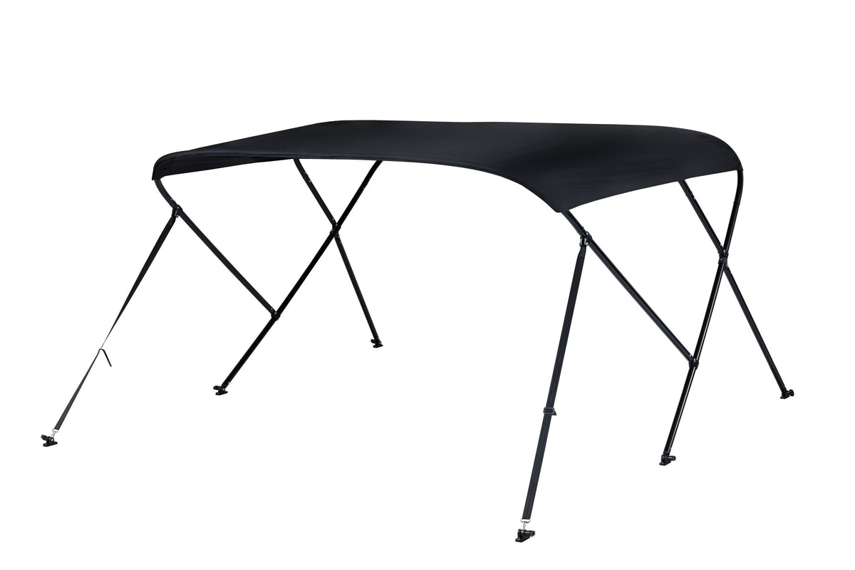 NALUX Biminitop 3 bogen zwart frame- Hoogte 117 cm -Breedte 137-152 cm