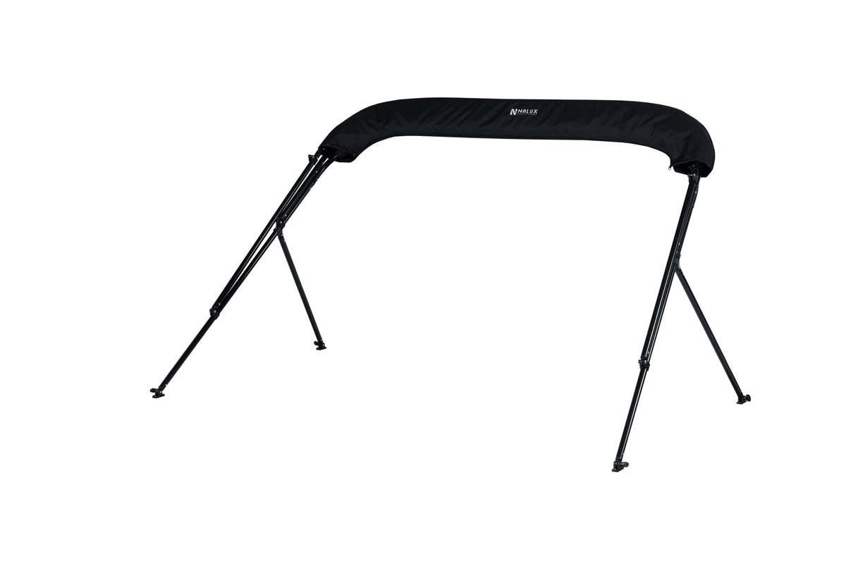NALUX Biminitop 4  bogen zwart frame- Hoogte 137 cm -Breedte 137-152 cm