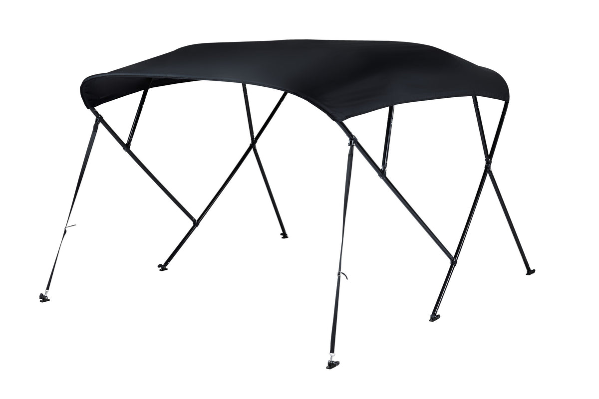 NALUX Biminitop 4  bogen zwart frame- Hoogte 137 cm -Breedte 170-182 cm