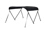 NALUX Biminitop 2 bogen zwart frame- Hoogte 110 cm -Breedte 130-150 cm